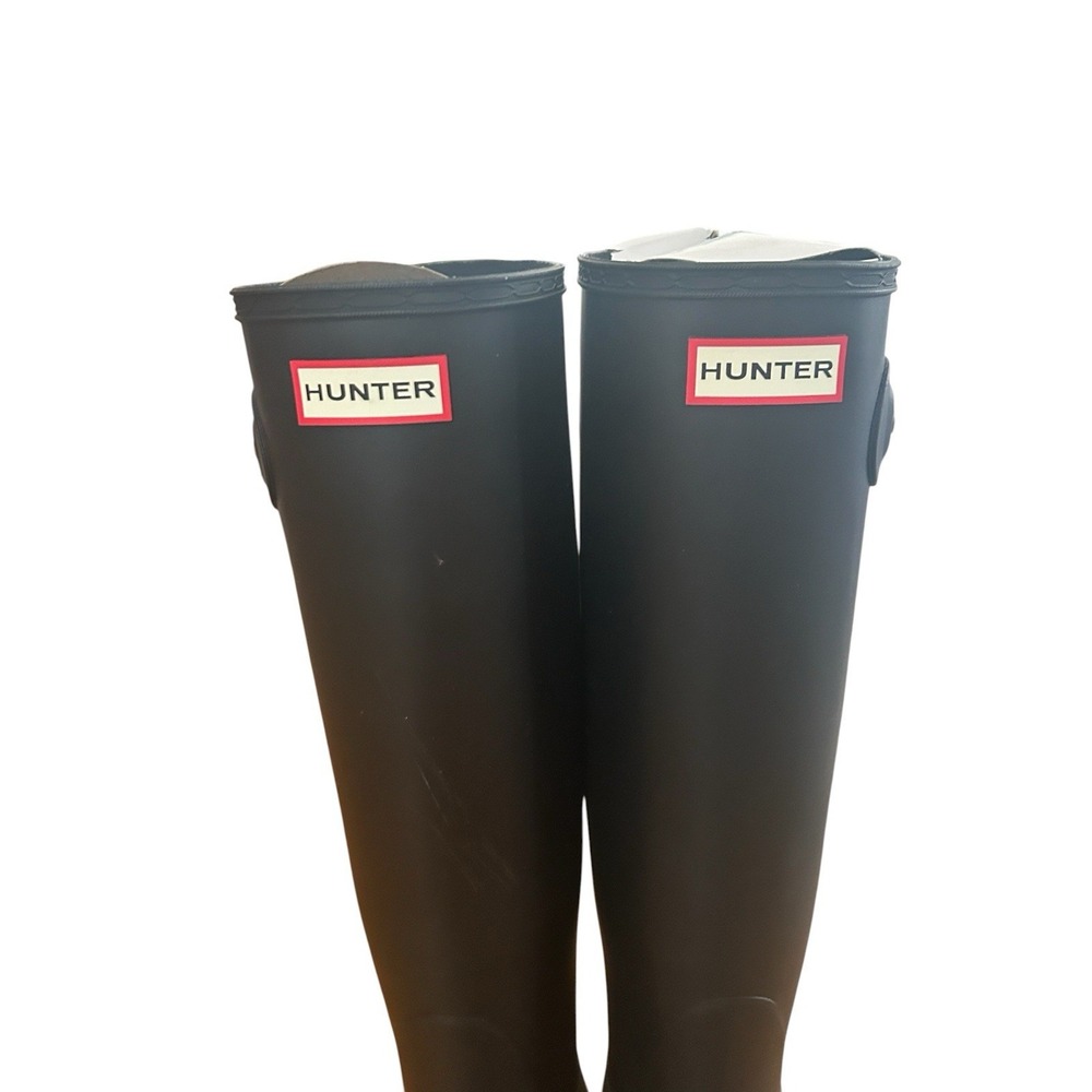 Hunter Boots Original Tall Waterproof Rain Boots Black Women's Size 8 - Picture 7 of 14